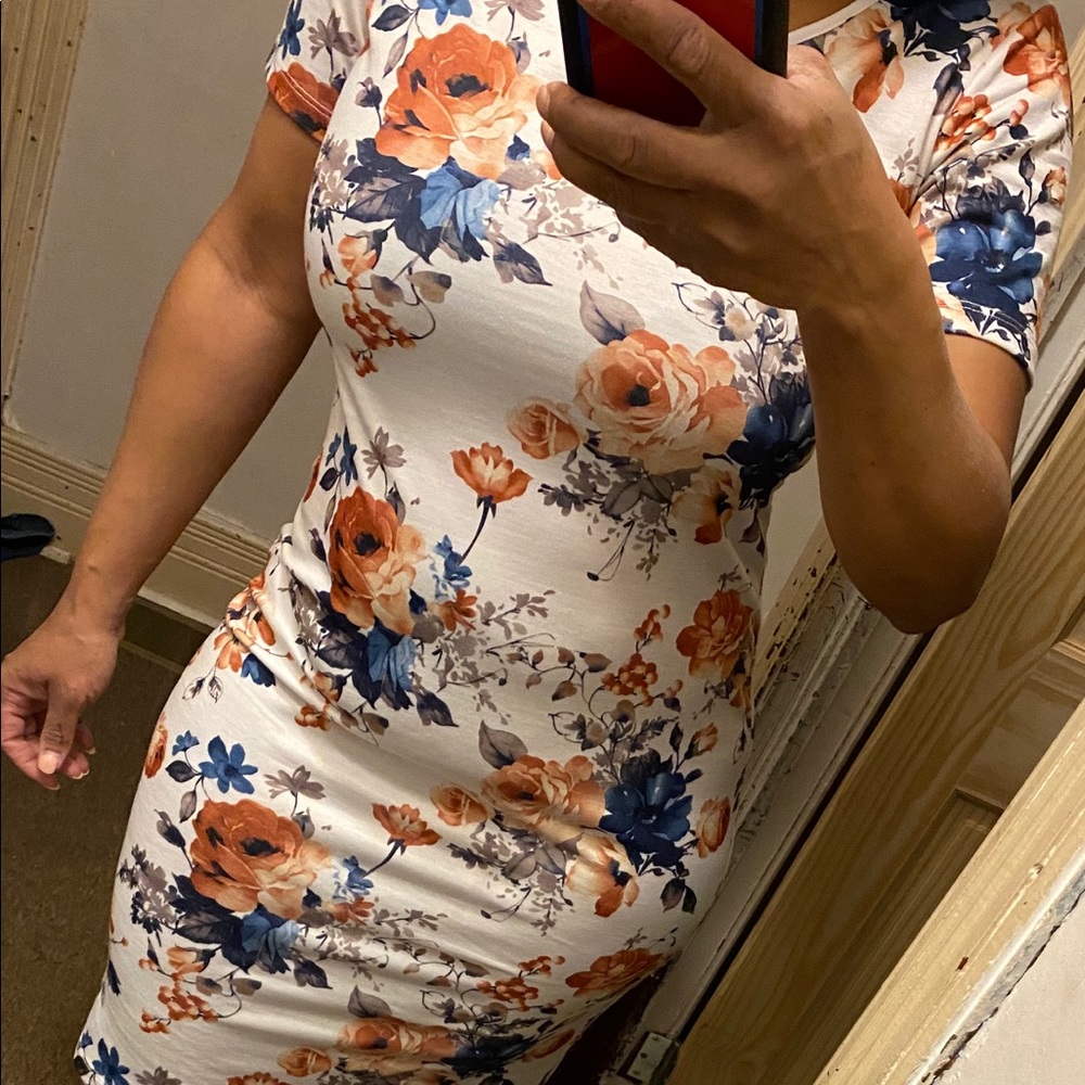 Floral knee length dress